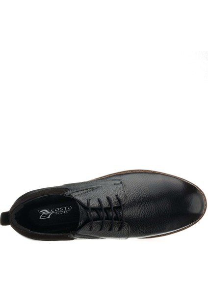 AG4296 Siyah Termo Taban Büyük Numara Üst Kalite Erkek Ayakkabısı