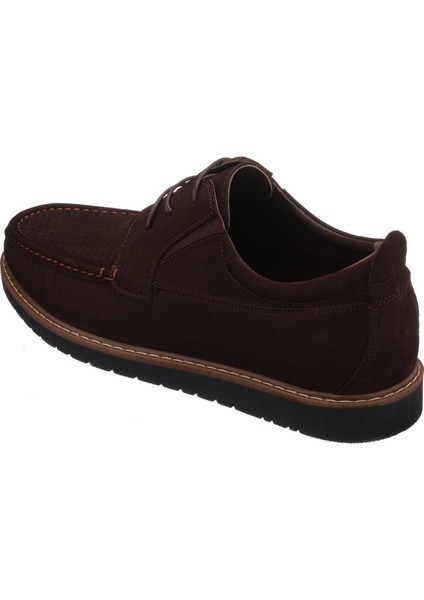 KRT103 Kahverengi Dana Nubuk Derisi Üst Kalite Rahat Geniş Kalıp Büyük Numara Ayakkabı indirimleri