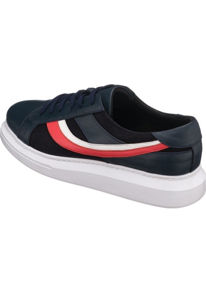 BNC2136 Lacivert Deri Büyük Numara Spor Ayakkabı modelleri