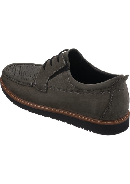 KRT103 Grii Dana Nubuk Derisi Üst Kalite Rahat Geniş Kalıp Büyük Numara Ayakkabı