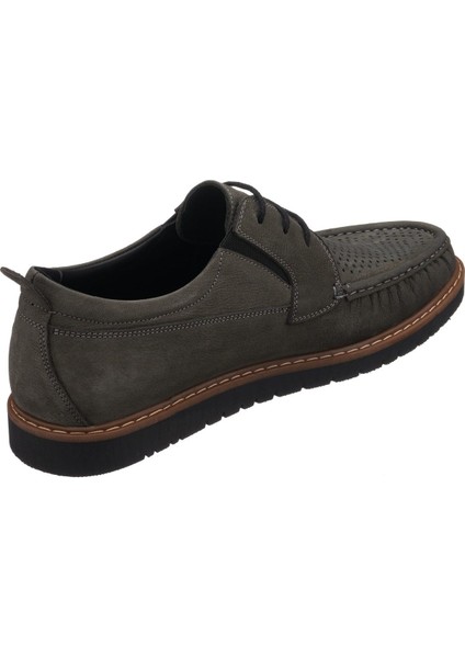 KRT103 Grii Dana Nubuk Derisi Üst Kalite Rahat Geniş Kalıp Büyük Numara Ayakkabı