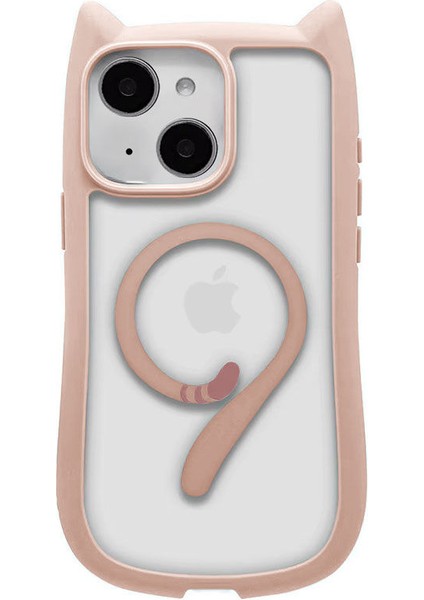 Apple iPhone 14 Plus Uyumlu Kılıf Zebana Magicat Silikon Kılıf (Kablosuz Şaj Destekli) Pembe fiyatları