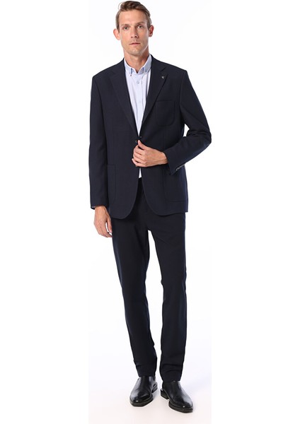 Lacivert Erkek Mono Regular Fit Düz Ceket FC4WM-CKT 2487