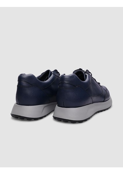 Lacivert Erkek Deri Sneaker 123154R