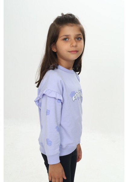 Kız Çocuk Fantasy Çiçek Baskılı Sweatshirt fiyatları