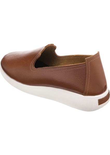 41-42-43-44 Numaralarda N0609 Kahve Soft Deri Çok Hafif Yumuşak Taban Büyük Numara Kadın Ayakkabı indirimleri