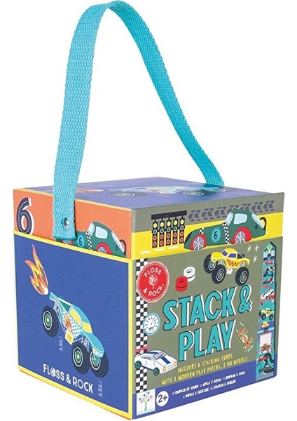 Floss & Rock Ahşap Figürlü Küpler / Cars