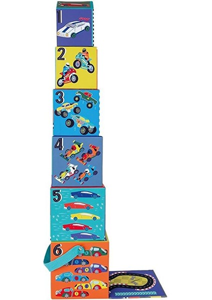 Floss & Rock Ahşap Figürlü Küpler / Cars