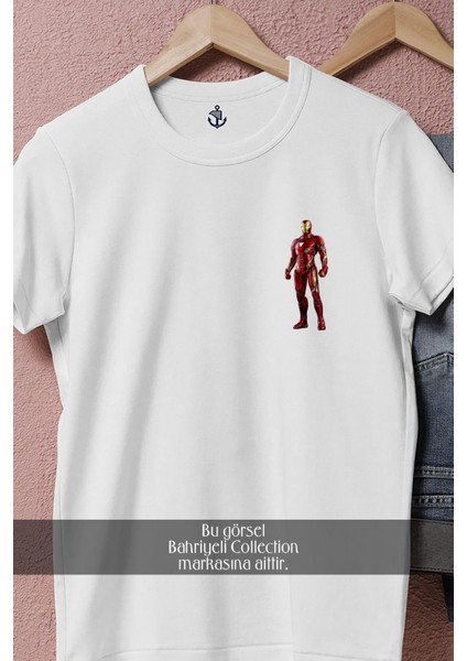 Oversize Ironman Cep Tasarımlı Unisex T-Shirt fiyatları
