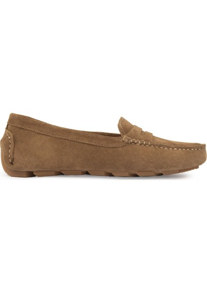 Hakiki Süet Kadın Loafer Ayakkabı 700907