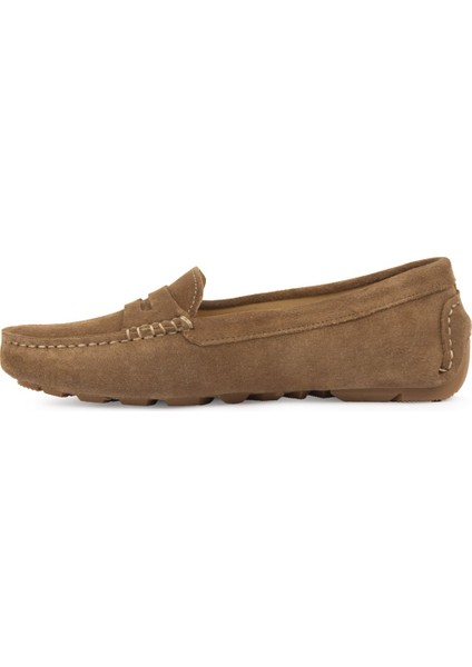Hakiki Süet Kadın Loafer Ayakkabı 700907