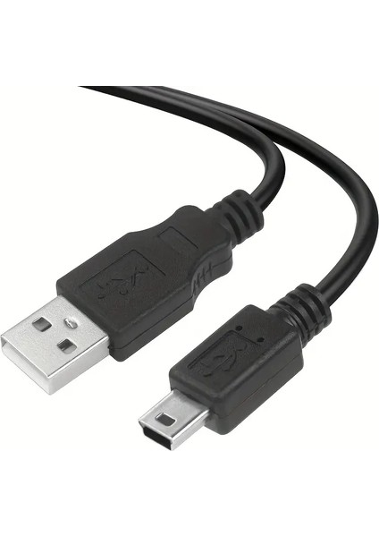 1.5 Metre Ps3 Kol Şarj Kablosu 5 Pin Mini USB Usb5-Pin 2.0 Erkek A Mini 5 Pin B 1.5mt Piramit Uç Mini 5-Pin Şarj Kablosu