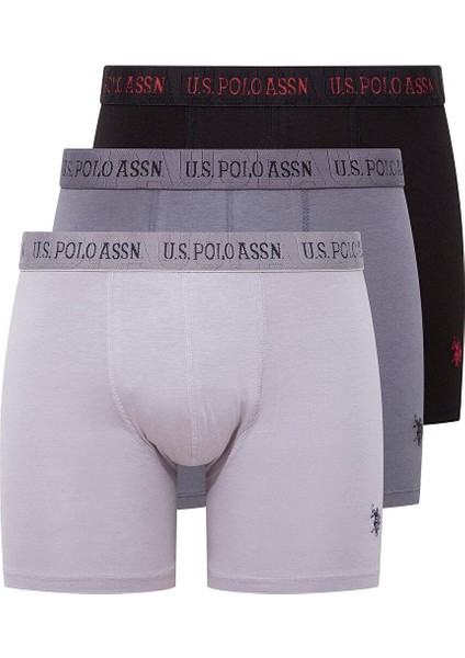 Erkek Siyah-Gri-Antrasit 3 Lü Boxer