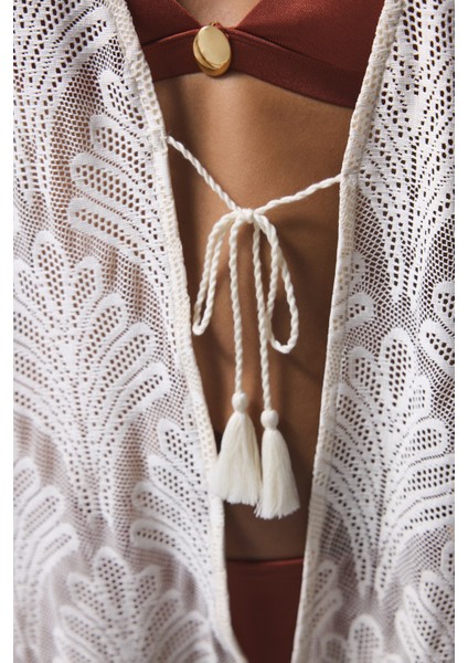 Lace Ekru Kimono
