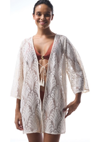 Lace Ekru Kimono