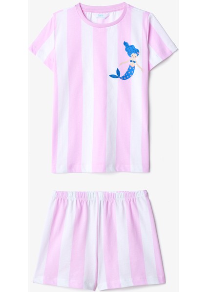 Kız Çocuk Shells Pamuklu 2li Çok Renkli Pijama Takımı