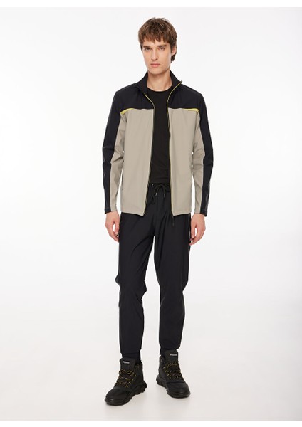 Bej - Siyah Erkek Bato Yaka Basic Sweatmont D3WM-SWT8