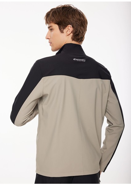 Bej - Siyah Erkek Bato Yaka Basic Sweatmont D3WM-SWT8