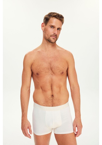 Micro Modal Extra Yumuşak Boxer Ekru