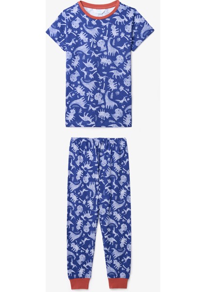 Erkek Çocuk Wild Koyu Mavi Pijama Takımı