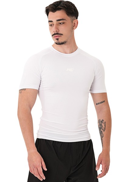 Tech Kısa Kollu T-Shirt Beyaz