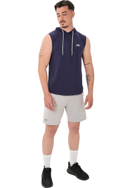 Training Kapüşonlu Kolsuz T-Shirt Lacivert modelleri