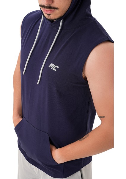 Training Kapüşonlu Kolsuz T-Shirt Lacivert fırsatları