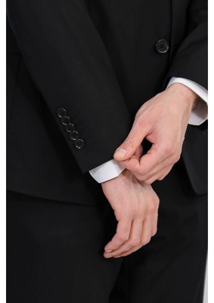 /poly.mono Yaka Slim Takım Elbise Siyah modelleri