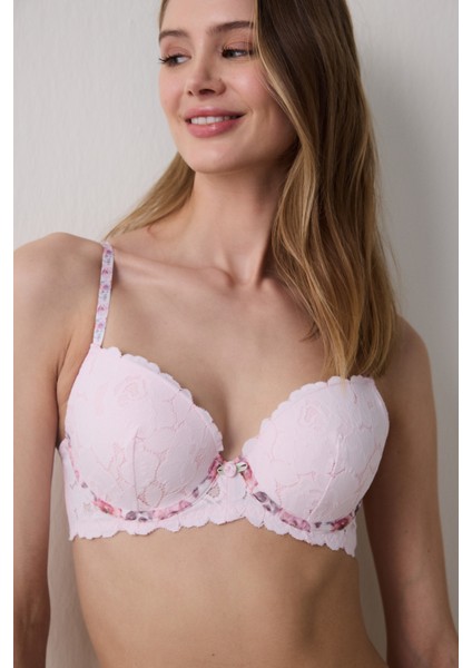 Laluce Lace Pembe Sütyen fırsatları