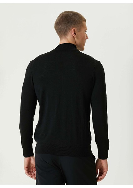 Siyah Erkek Dik Slim Fit Düz Hırka 1091744 indirimleri