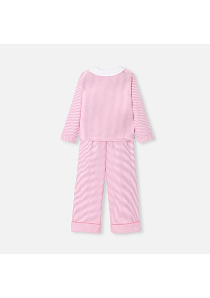 Kız Çocuk Çizgili Pijama Takımı