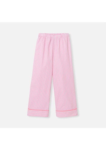 Kız Çocuk Çizgili Pijama Takımı