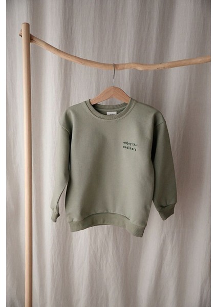 Kız Erkek Bebek Çocuk Unisex %100 Pamuk Nakışlı Sweatshirt