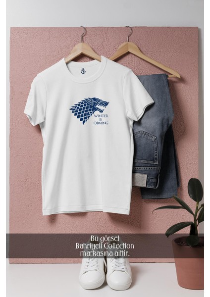 Oversize Game Of Thrones House Of Stark Tasarımlı Unisex T-Shirt