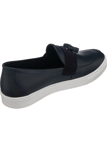 Poyraz-01 Siyah Dana Derisi Büyük Numara Erkek Spor Ayakkabısı Rahat Geniş Kalıp Şık