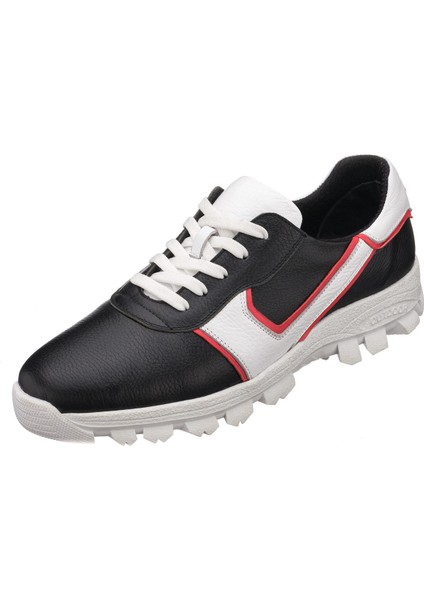 JNS0128 Siyah Termo Taban Büyük Numara Dana Derisi Rahat Geniş Kalıp Erkek Ayakkabı