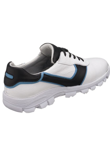 JNS0128 Beyaz Termo Taban Büyük Numara Dana Derisi Rahat Geniş Kalıp Erkek Ayakkabı indirimleri