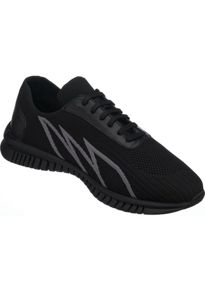 Eray-02 Siyah-Gri Spor Ayakkabı Rahat Geniş Kalıp Kauçuk Esnen Taban indirimleri