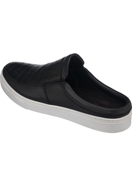 Cem-01 Siyah Dana Derisi Sandalet Ayakkabı Rahat Şık Geniş Kalıp Özel Tasarım