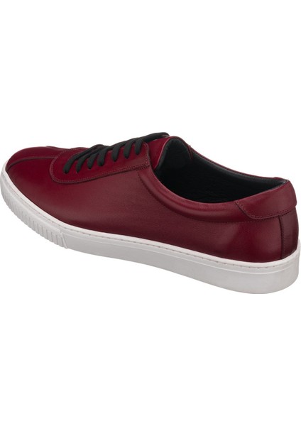 Kaan-05 Bordo Dana Derisi Büyük Numara Rahat Geniş Kalıp Şık Yeni Sezon Deri Spor Ayakkabı modelleri