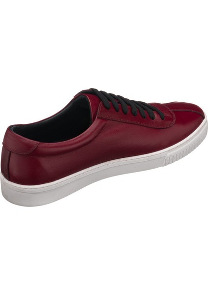 Kaan-05 Bordo Dana Derisi Büyük Numara Rahat Geniş Kalıp Şık Yeni Sezon Deri Spor Ayakkabı fırsatları