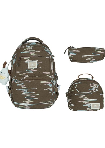Ithal Kahverengi Üçlü Set Çocuk Ilkokul Çantası 1430