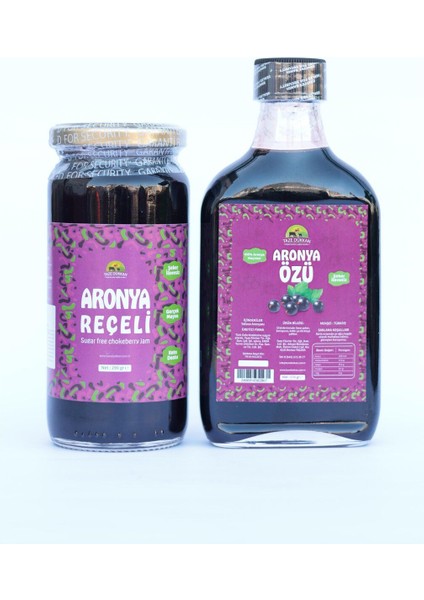 Aronya Özü Aronya Reçeli Avantajlı Set (Şeker Ilavesiz)