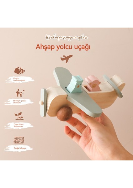 Çocuklar Için Eğitici Küçük Uçak Ahşap (Yurt Dışından)