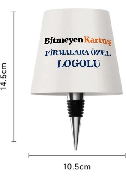 Firmalara Özel Logolu Kablosuz 3 Renkli LED Beyaz Şişe Lambası, Ev Hediyesi, Arkadaşa Hediye, Sevgiliye Hediye