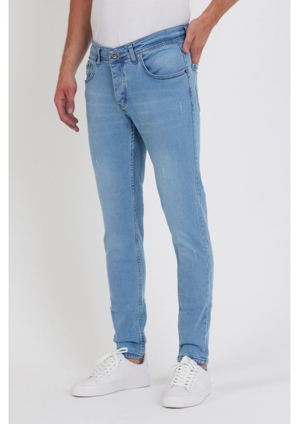 Sheff Buz Mavi Erkek Slim Fit Jean Pantolon 7341