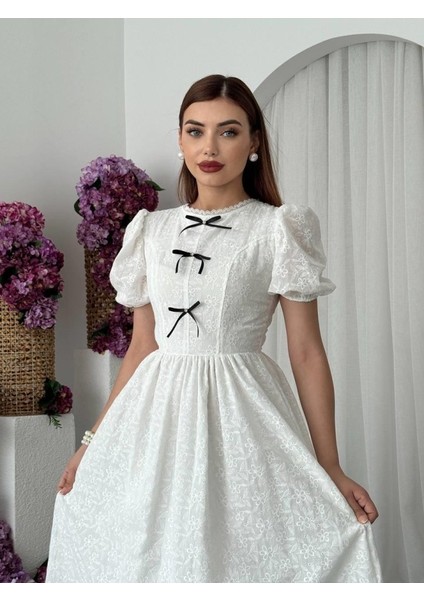 Gera Fiyonk Detaylı Elbise