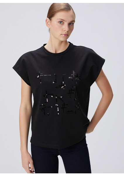Siyah Kadın Basic T-Shirt 1094717