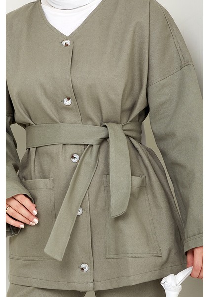 Kemerli Ceket Pantolon Gabardin Takım 1557 - Mint fiyatları