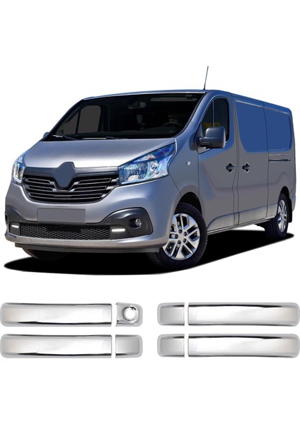 Renault Trafic Uyumlu 2001-2014 Krom Kapı Kolu 4 Kapı Paslanmaz Çelik fiyatları